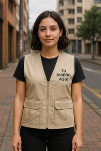 Chaleco de Periodista – Dril (Personalizable)