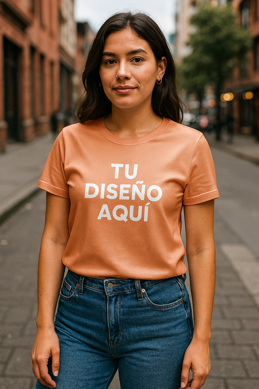 Camiseta Polialgodón Piel de Durazno – Personalizada