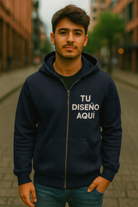 Hoodie Mónaco con Cremallera – Equipos y Empresas
